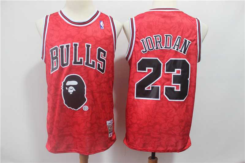 Bulls Bape 23 Michael Jordan Red Hardwood Classics Jersey,We sell and wholesale Bulls Bape 23 Michael Jordan Red Hardwood Classics Jersey on line form chian!